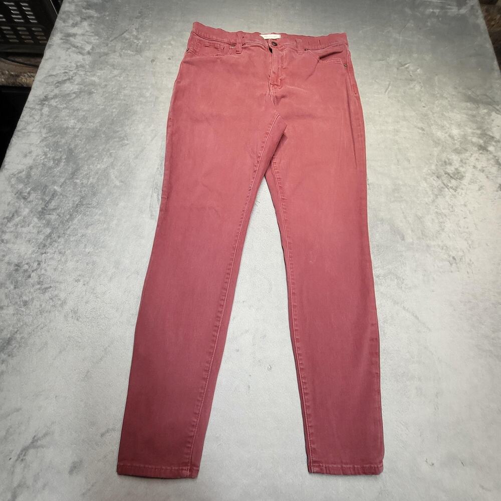 Madewell Jeans Womens 32 Pink‎ Skinny Mid Rise Extra-Slim Stretch Pockets